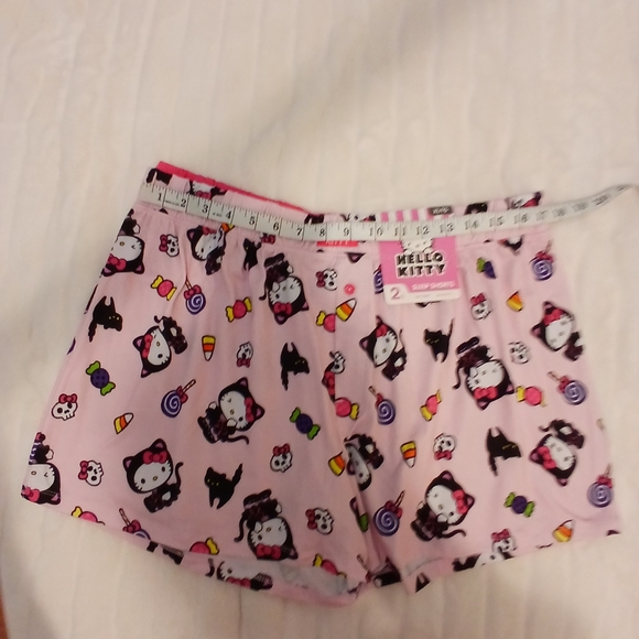 Hello Kitty Halloween 2-Pack Sleep Shorts 🎃 Pink & Black Cat Print | Size XL | - Picture 4 of 8